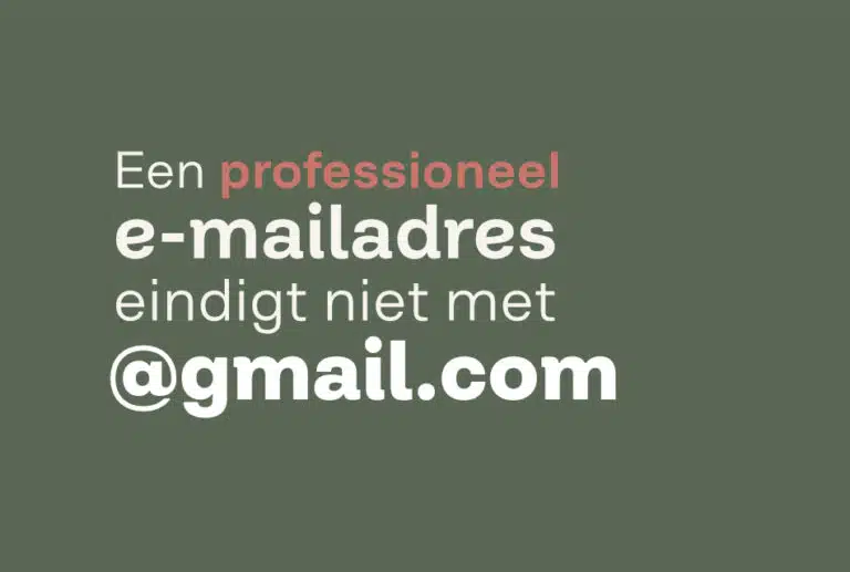 een professioneel e-mailadres eindigt niet op gmail