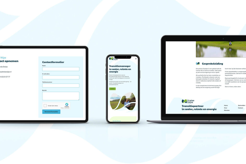 Responsive webdesign en development voor Dreisewijze transitiemanger
